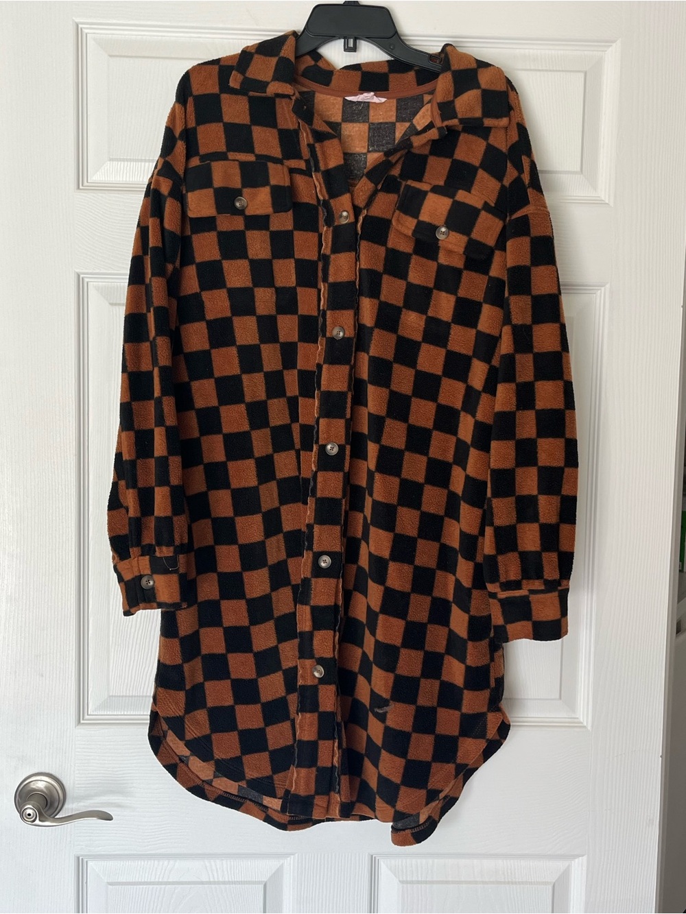Ascot and Hart Checkered Button Down Shacket
